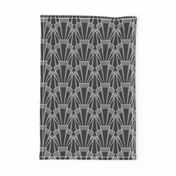 Grey Art Deco Scallop - Large