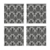 Grey Art Deco Scallop - Large