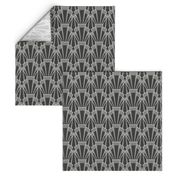 Grey Art Deco Scallop - Large