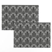 Grey Art Deco Scallop - Large