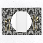 Grey Art Deco Scallop - Large