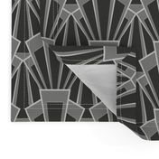 Grey Art Deco Scallop - Large