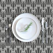 Grey Art Deco Scallop - Large