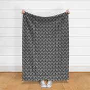 Grey Art Deco Scallop - Large