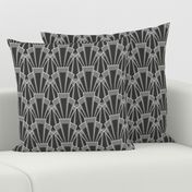 Grey Art Deco Scallop - Large