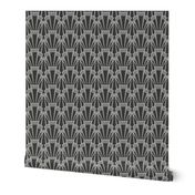 Grey Art Deco Scallop - Large