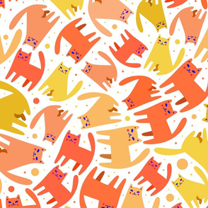 yellow cats orange