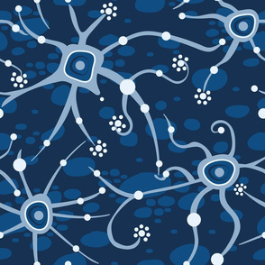 neural network blue | large 