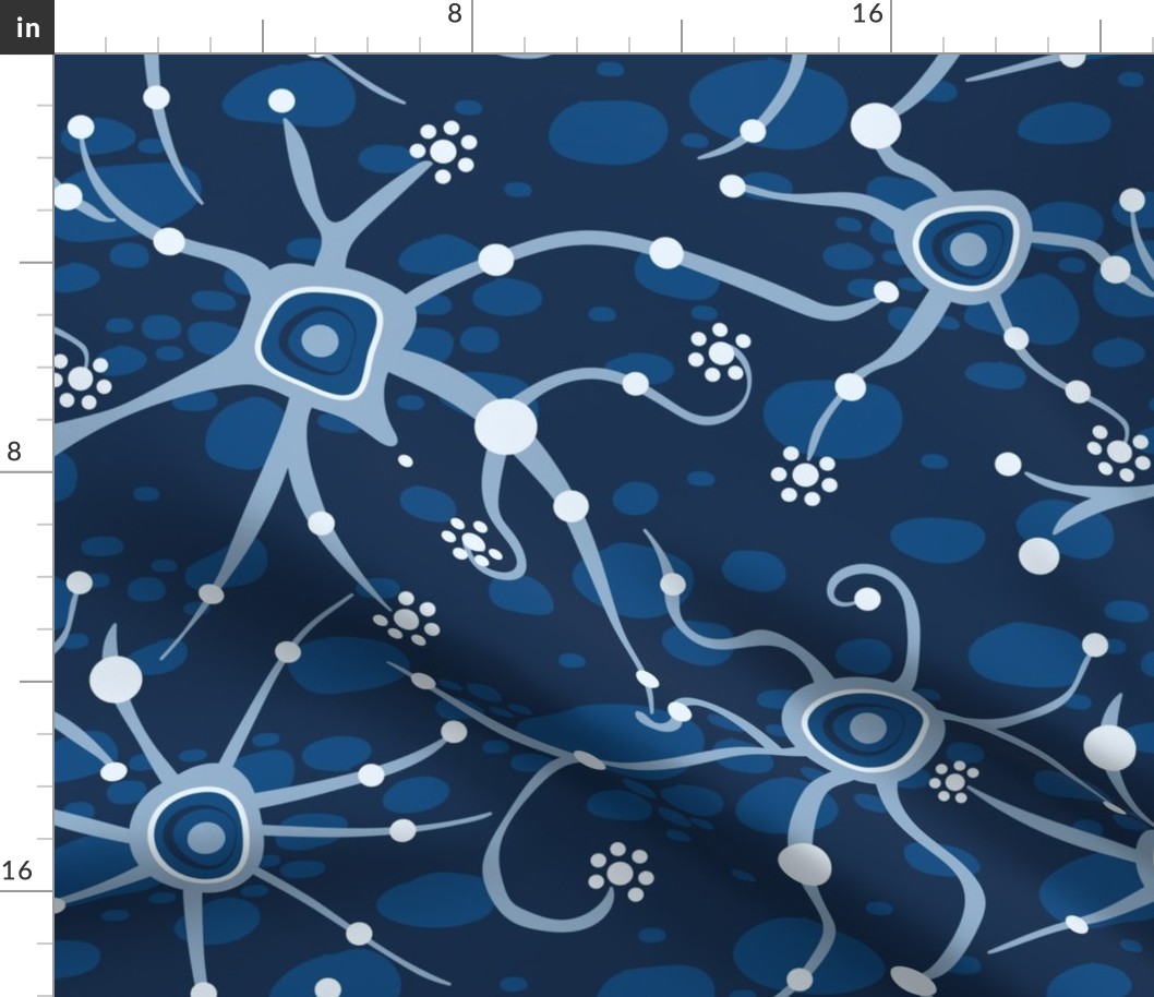 neural network blue | large 