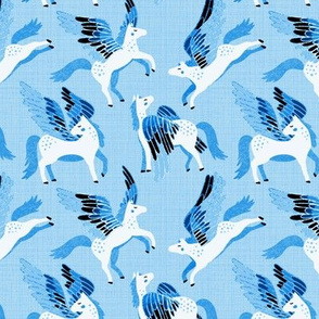 Blue Pegasus Pattern - Small Version   