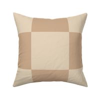 JP19 - Cheater Quilt Checkerboard  in Seven Inch Squares of Warm Beige and Almond