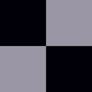 JP16 - Cheater Quilt Checkerboard in Seven Inch Squares of Lavender Grey and Deepest Darkest Neutralized Purple