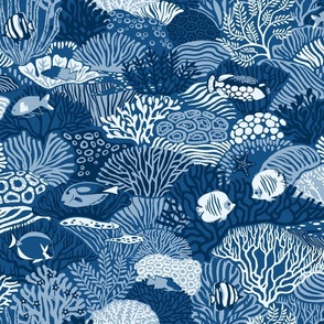 Coral Reef in classic blue