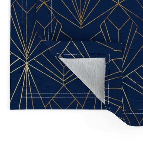 Art Deco on Navy Blue