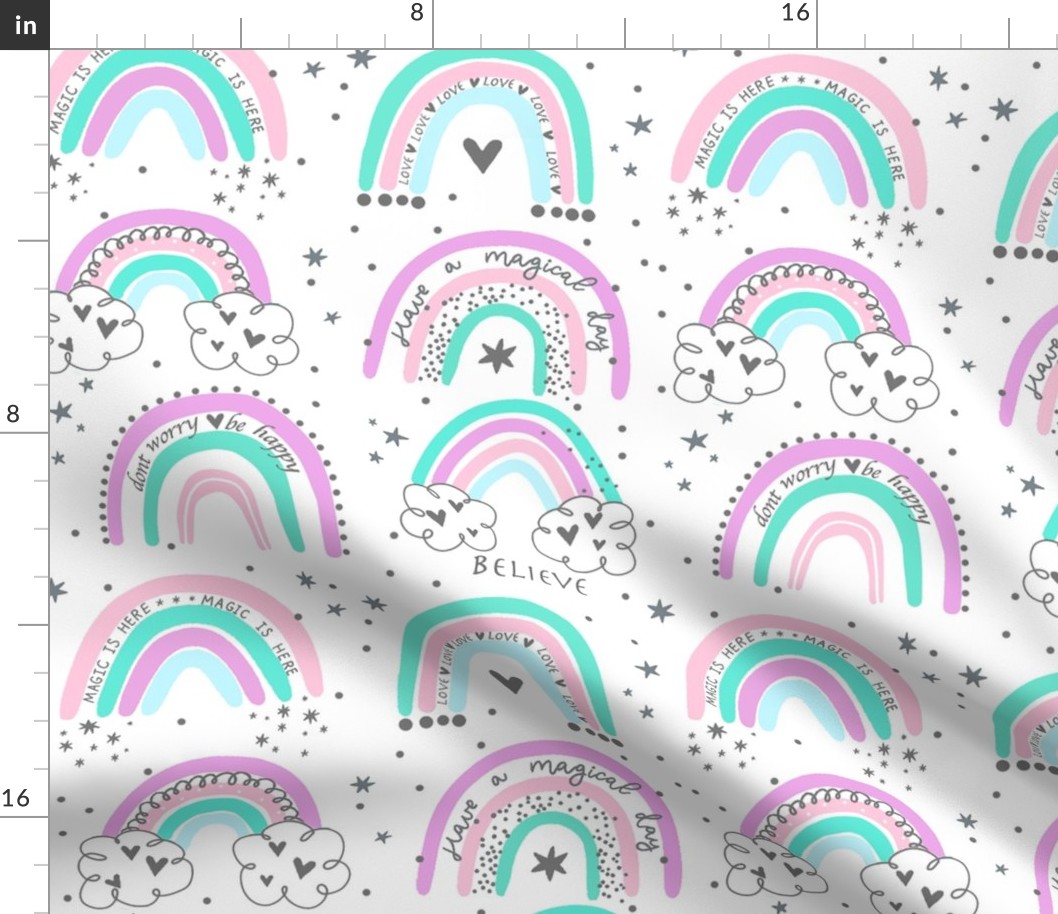 hipppie pastel rainbow