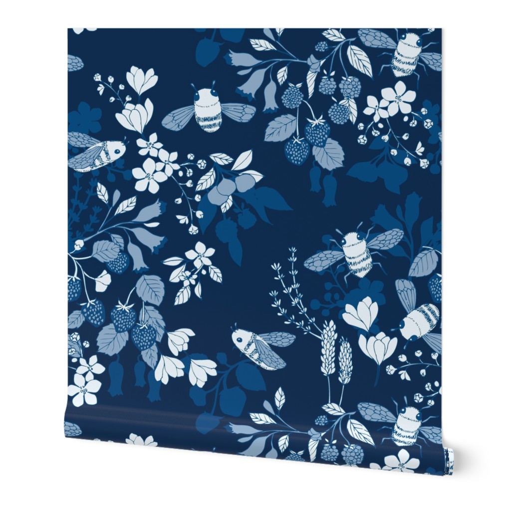 A Garden for Bees {Classic Blue}