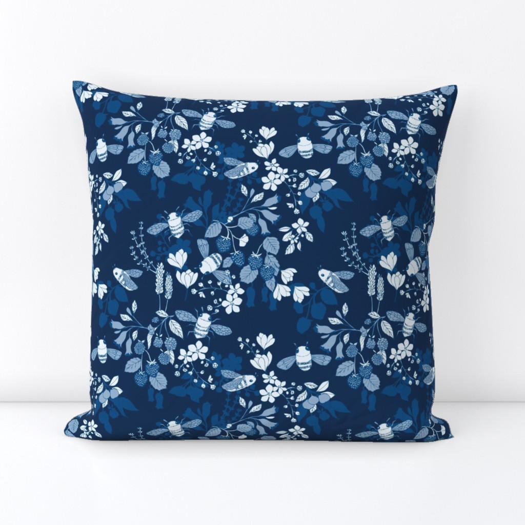 A Garden for Bees {Classic Blue}