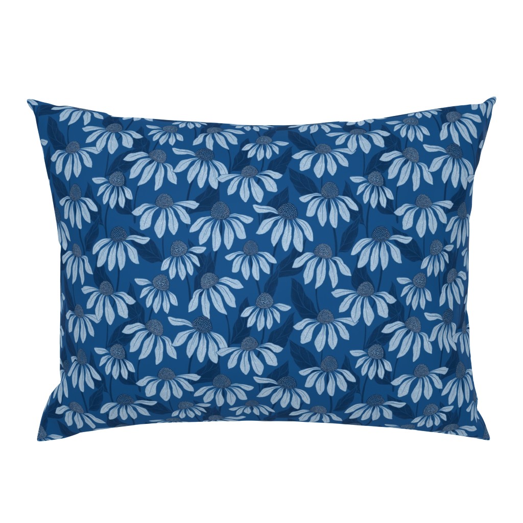 Classic Blue Echinacea Floral - Medium