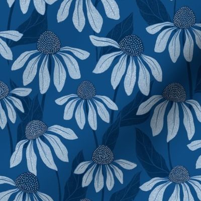 Classic Blue Echinacea Floral - Medium