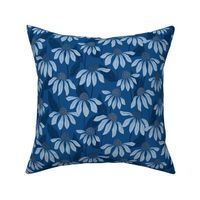 Classic Blue Echinacea Floral - Medium