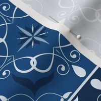 portuguese tiles - classic blue tiles - tiles fabric