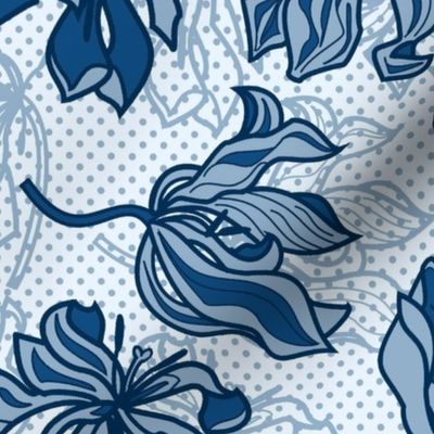  Tulip Abstract  Classic Blue