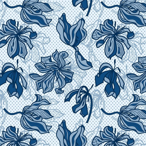  Tulip Abstract  Classic Blue