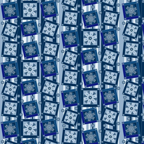 TOSSED BLUE QUILT. Spoonflower