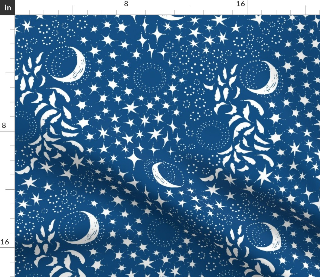 Moon Among the Stars -  Classic Blue Version -Medium Scale