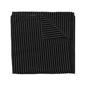 Thin Vertical Pinstripe Pattern | White on Black