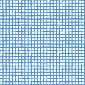 6" Bright Blue Grid Pattern