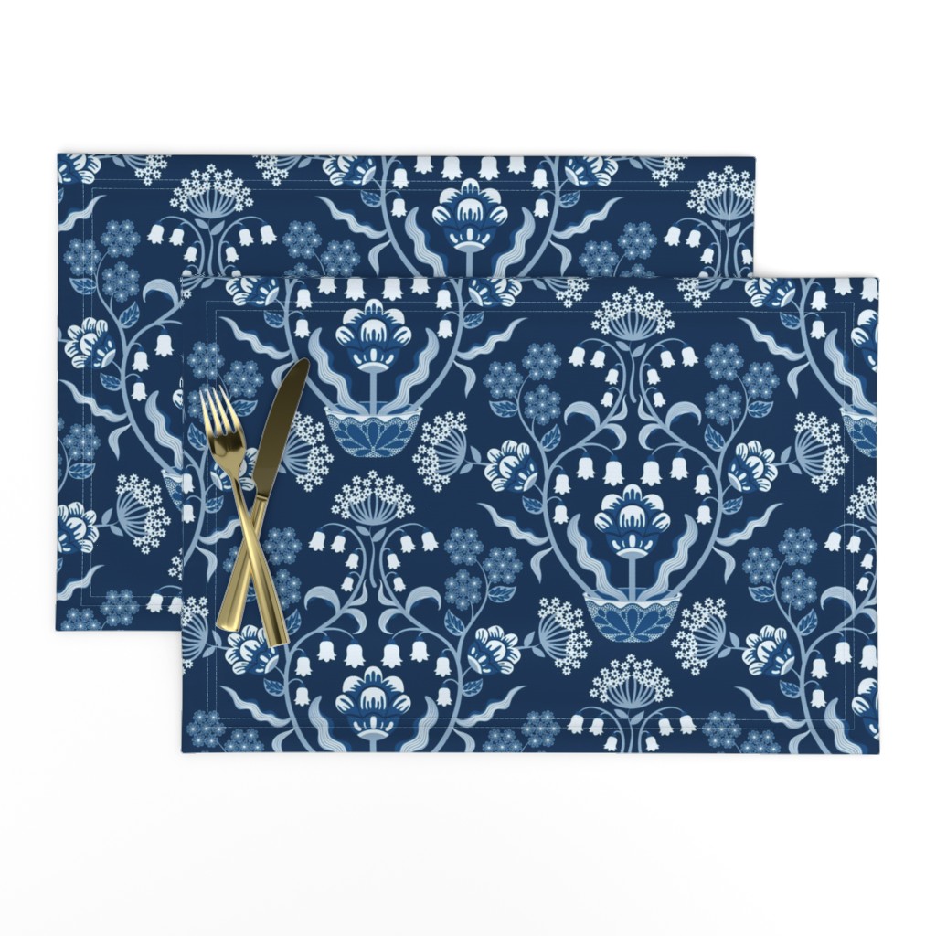 GRACEFUL CLASSIC BLUE  DAMASK