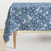 LCP Blue toned Floral, XL