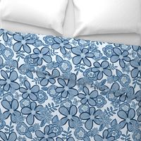 LCP Blue toned Floral, XL