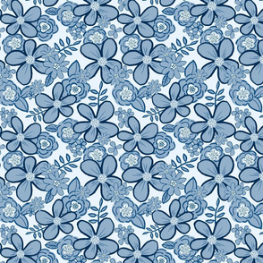 LCP Blue Toned Floral, medium
