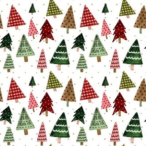 4" Holiday Pines // Gold Dots