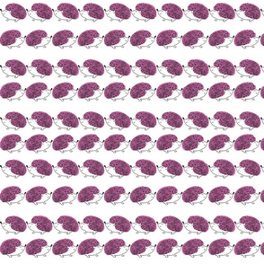 Hedgehogs on Parade Colored Pink