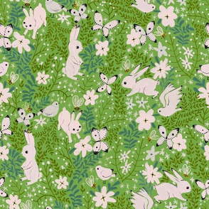 spring bunnies green