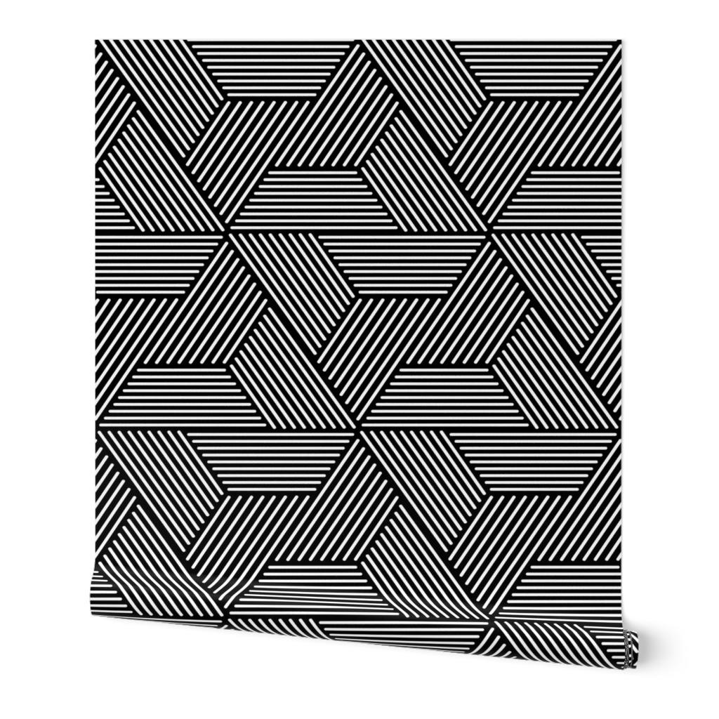 cadence triangles - geometric - black and white - LAD20