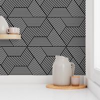 cadence triangles - geometric - black and white - LAD20