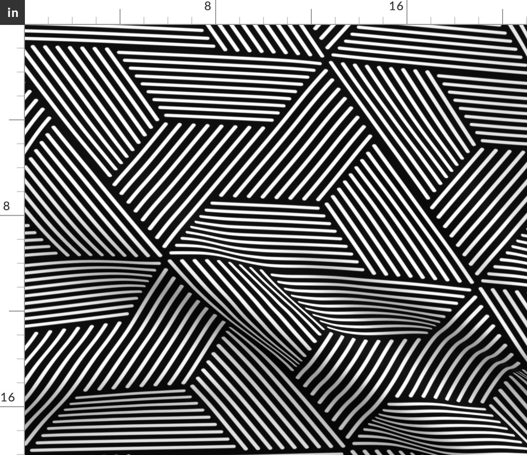 cadence triangles - geometric - black and white - LAD20