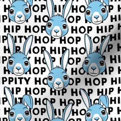 Easter Bunny - Hip Hop - blue on black - C20BS