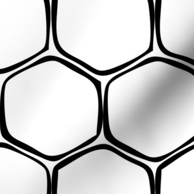 Hexagon black and white texture