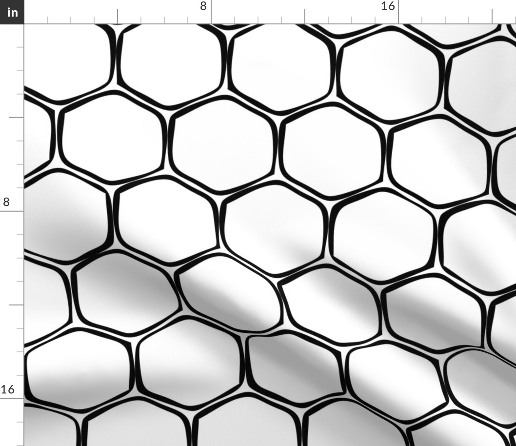 Hexagon black and white texture