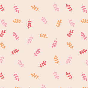 mini leaves in pink