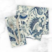 classic blue block print (cream)50