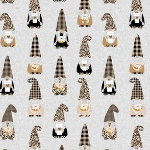 gnome fabric - tomten fabric, scandi gnome fabric, trendy gnomes fabric - leopard neutral
