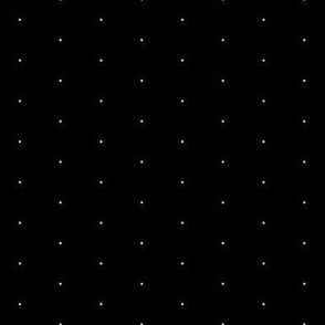 Tiny Polka Dot Repeat Pattern | White on Black