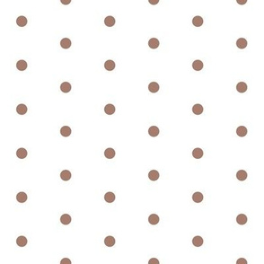 brown rose quilt dot - brown dot, neutral dot, swiss dot