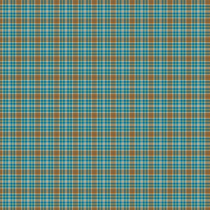 Clear Spring Blue Brown Plaid Small Scale Seasonal Colors Palette
